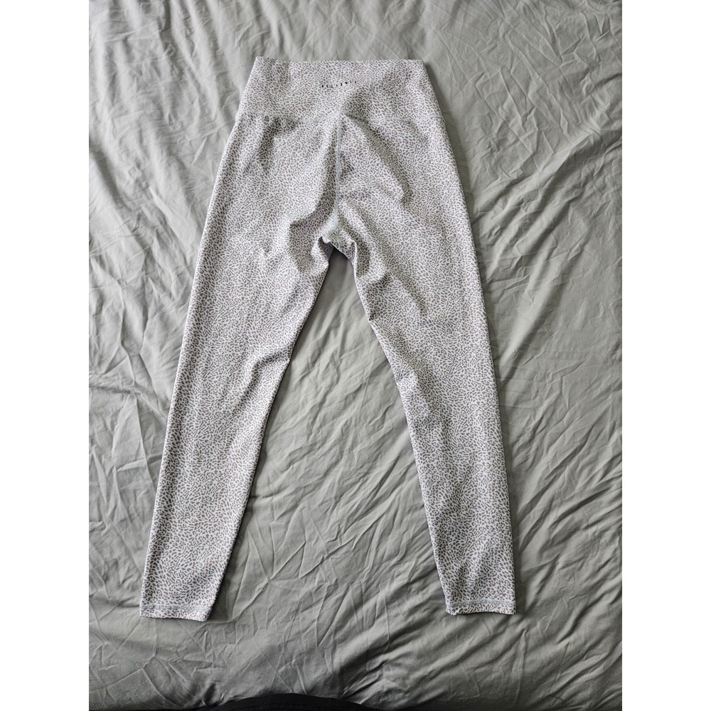 ALL FENIX High Rise Ankle Leggings White‎ Beige Animal Print Size L - Picture 3 of 6